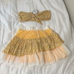 Spoiled Rotten Boutique Floral Skirt and Top Set